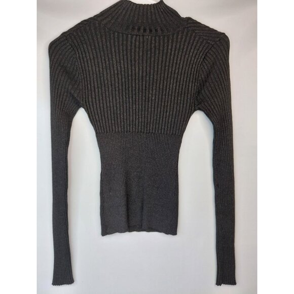 Women's Ribbed Knit Open Back Sweater Top xs - Picture 5 of 13